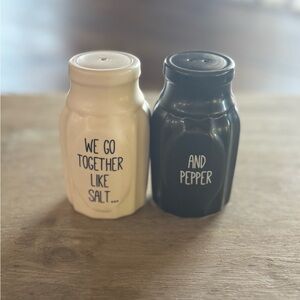 Black and White Salt and Pepper Shakers